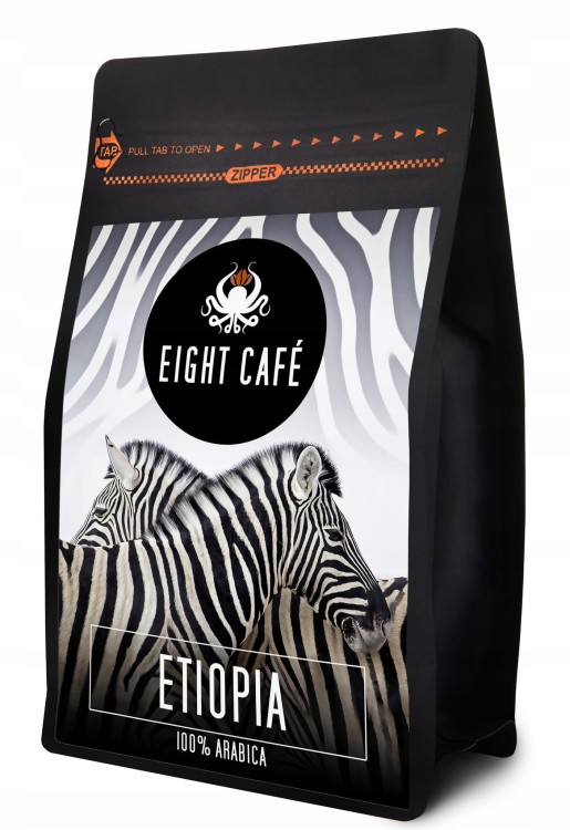 Kawa ziarnista Arabica 100% świeżo palona Etiopia Eight Cafe