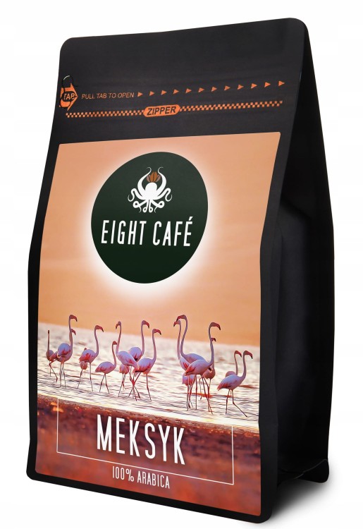Kawa ziarnista Arabica 100% świeżo palona Meksyk Eight Cafe