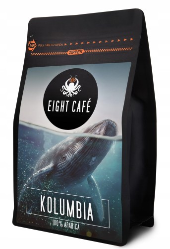 Kawa ziarnista Arabica 100% świeżo palona Kolumbia Eight Cafe